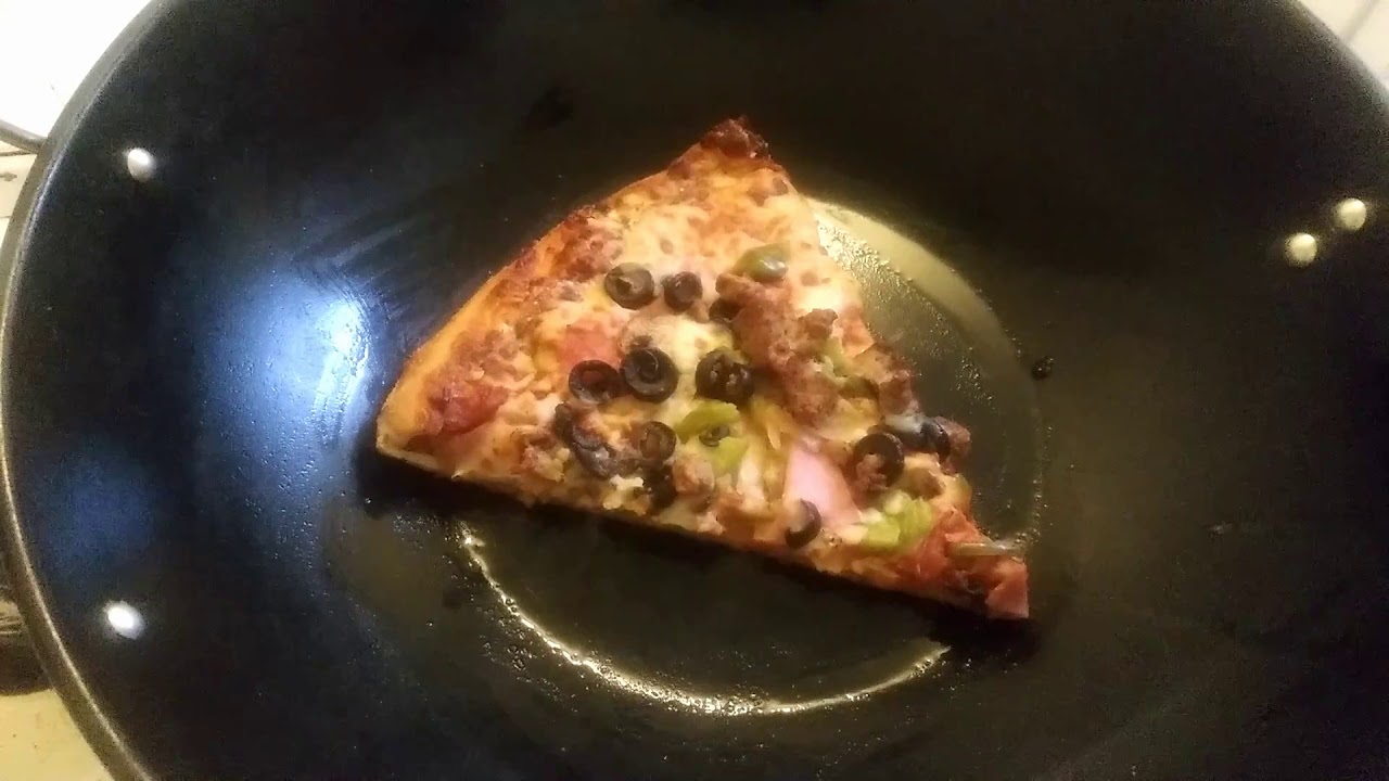 How to reheat pizza on the stove YouTube