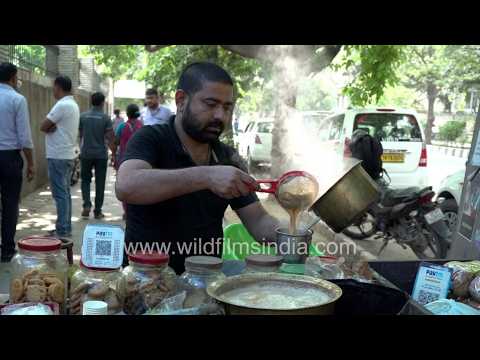 A roadside chai stop at Devendar Tea Stall in Hauz Khas