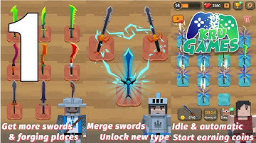 Merge Sword - Idle Blacksmith Master Gameplay Walkthrough #1 (Android, IOS)
