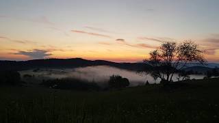 Západ slnka Timelapse (symbolický stred Európy)