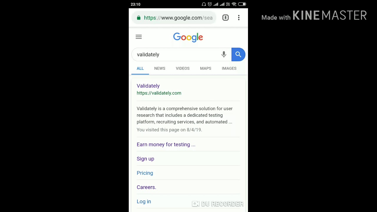 Earn money through validately website
