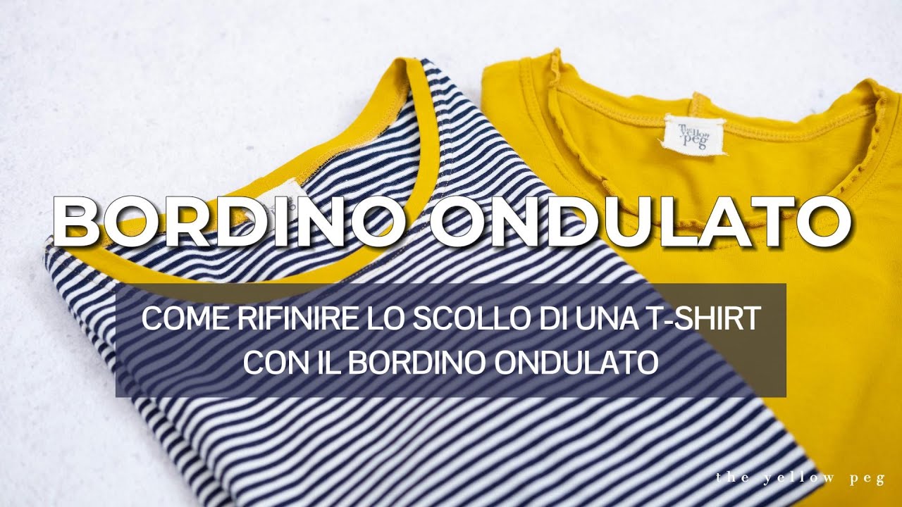 Come finire lo scollo di una t-shirt col bordino ondulato (con la tagliacuci)
