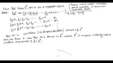 l^p space is separable