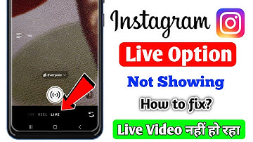 How to Fix Instagram LIVE Option Not Showing | Instagram LIVE Not Showing  | Live Video Not Showing