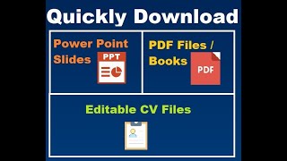 Quickly Download Power Point Slides Editable Cv File