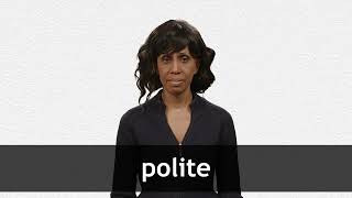 How to pronounce POLITE in American English
