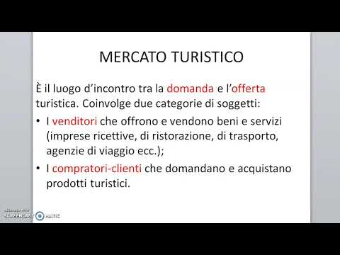 il mercato turistico la domanda e l&rsquo;offerta turistica @ECONOMIA AZIENDALE per VOI