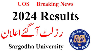 Sargodha University Results Announced 2024 | Check Results 2024 UOS | New Today Results UOS 5th Term