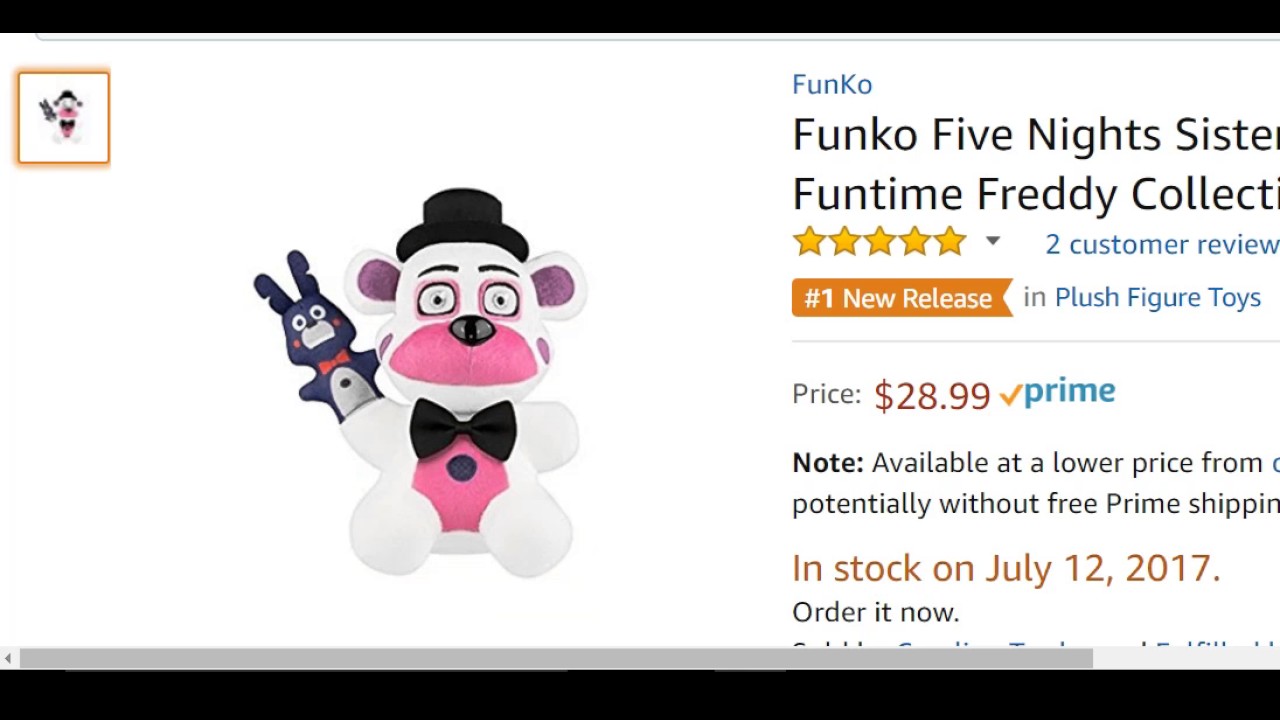 Amazon Now Shipping Fnaf Sister Location Plush - 