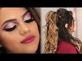 PROM Makeup & Hair #5 | Glitter Cut Crease 💖 | Voluminous Hair Tutorial | Rosita Rodriguez