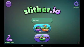 Playing against bots and playing online.(slither.io on Android)