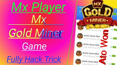 💥Mx Player New Game|| mx Gold Miner Full hack Trick|| Mx Gold miner Game Trick