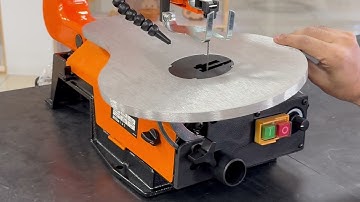 Adjustable work table of Allwin scroll saw for angle cutting #allwin #woodworking #scrollsaw