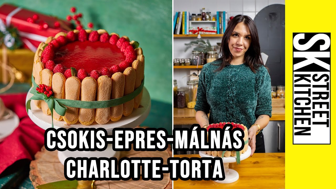 Csokis-🍓EPRES🍓-málnás Charlotte-torta 🍰