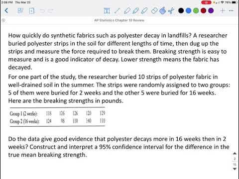 AP Statistics Chapter 10 Review - YouTube