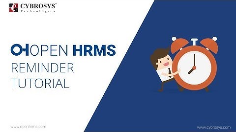 How to Manages Reminders in OpenHRMS