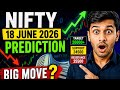 NIFTY Prediction for 18 June 2026 | Tomorrow Market Analysis | Support &amp; Resistance