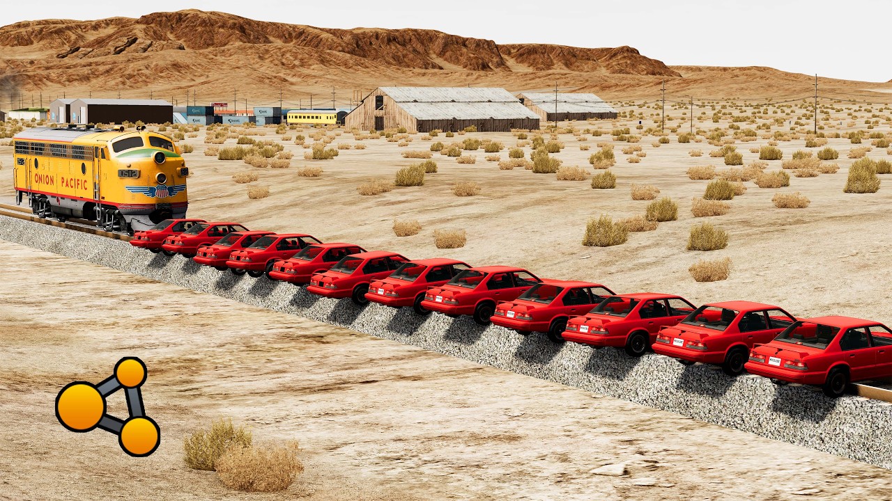 INSANE Train vs 100 Cars – Chain Reaction Crash #1 | BeamNG.drive