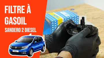 Où se trouve le filtre à gasoil sur une Dacia Sandero 2 ?