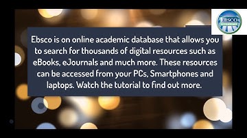 Using the Ebsco database