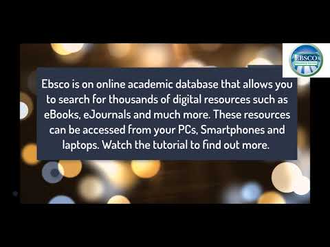 Using the Ebsco database