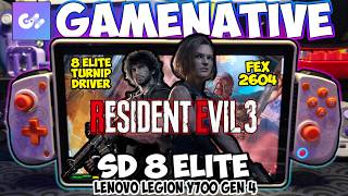 GameNative - Resident Evil 3 | SD 8 ELITE | Legion Y700 Gen 4 | FEX-2604 | Turnip Gen8 v27 |