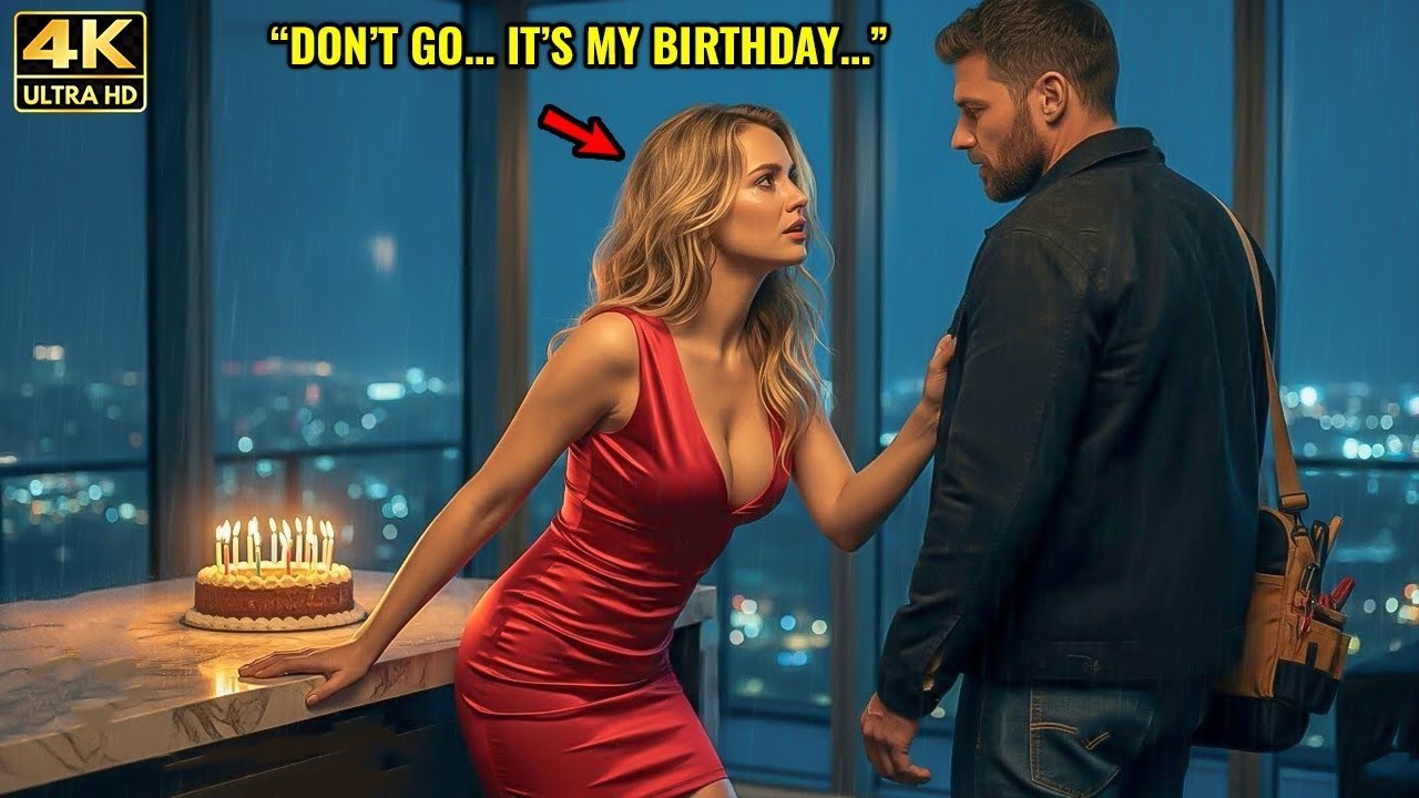 “No Te Vayas…” Suplicó la Billonaria al Papá Soltero — “Es Mi Cumpleaños…”