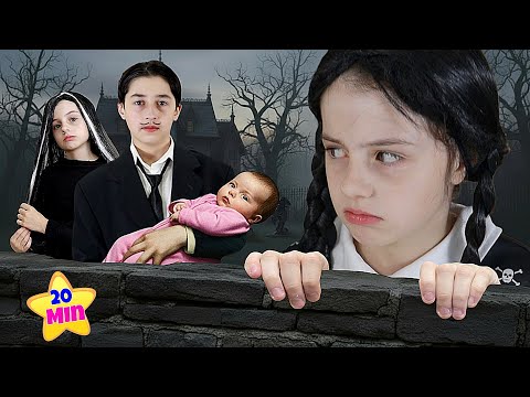 Mimi Julinha em uma história engraçada da FAMÍLIA ADDAMS e vídeos de bebês