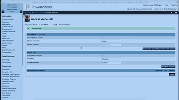 PowerSchool Parent Access Acounts