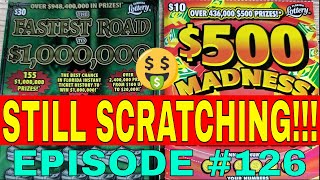 Playing SCRATCH OFF LOTTERY TICKETS Chasing the Jackpot - $30 and $10 Lotto Tickets - $500 Madness screenshot 5