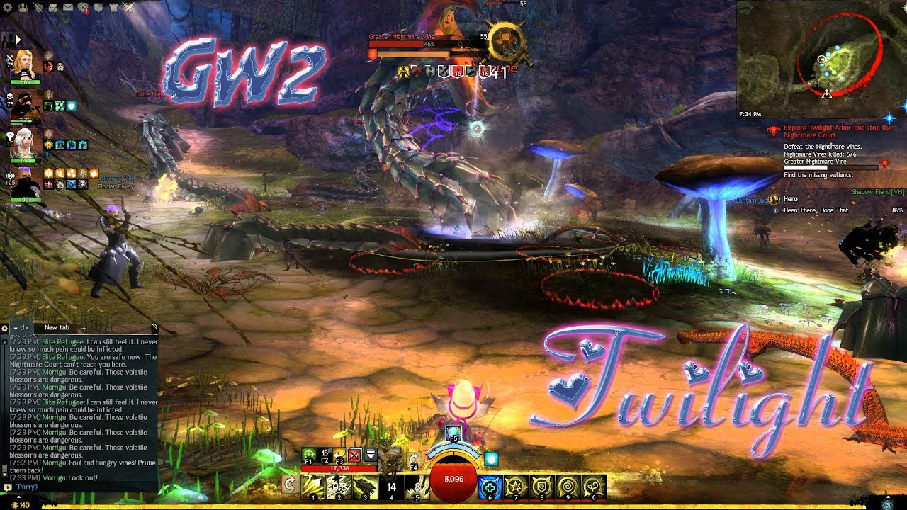 Gw2- dungeon tours- Twilight arbor Upper path lvl 55 🙀😉