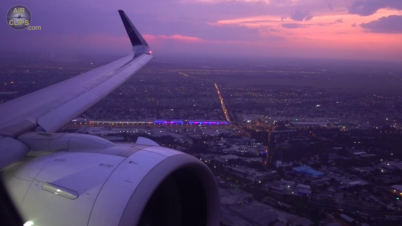 BEAUTIFUL A321neo Sunset Approach and landing in Almaty!! [AirClips ...