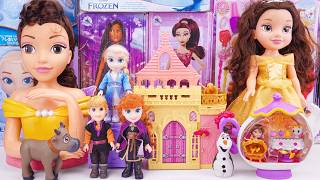 Unboxing Disney Princess Toys Collection | Belle Styling Head | Elsa and Anna Doll Toy| Belle Castle