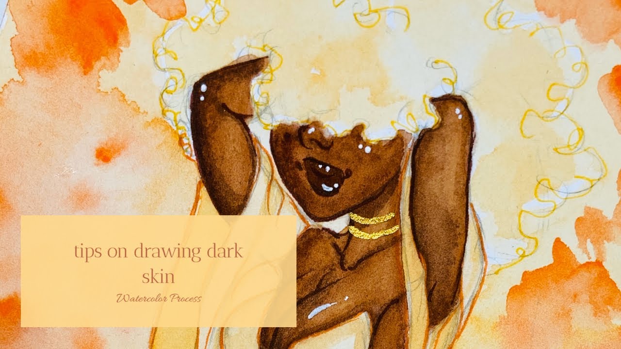tips on painting dark skin watercolor process YouTube