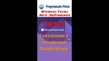 Controlando a entrada de um DataGridView com VB.Net. Visual Studio 2022 / 2019