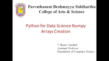 Python for Data Science Numpy Arrays Creation