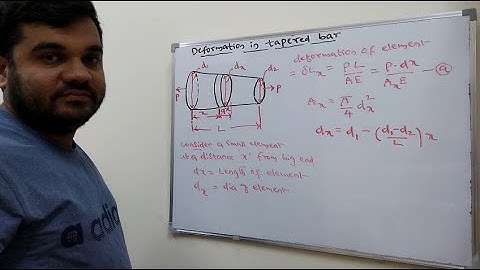 Lec-2 : Deformation of Tapered Bar| Circular/Round Cross Section | Strength of Materials | MOM | VTU
