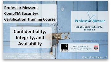 Understanding Confidentiality, Integrity, and Availability - CompTIA Security+ SY0-301: 2.8