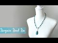 Bargain bead box december 2023 and winter gemstone necklace diy tutorial 