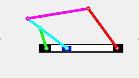 Motion animation using Matlab: Six-link mechanism (slider-crank + four-bar)