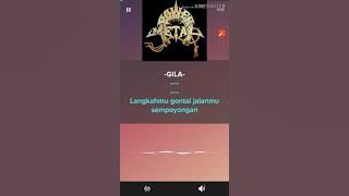 POWER METAL - GILA (Lirik)