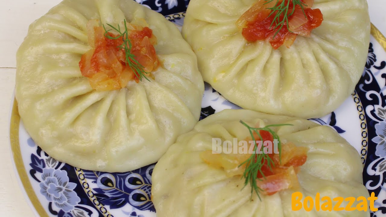 Узбекские манты с тыквой простой рецепт. Uzbek manti with pumpkin a