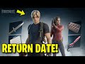 RESIDENT EVIL SKINS RETURN RELEASE DATE in FORTNITE ITEM SHOP! (Chapter 7 Season 3)