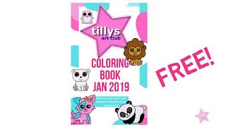NEW Free Monthly Coloring Book Download January 2019 Issue Tillys Art Club