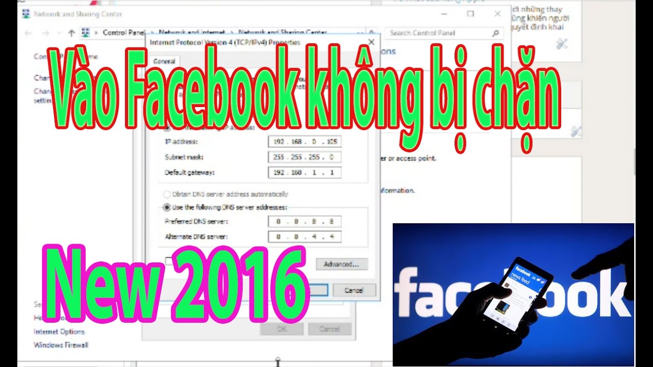 dns tot 2016  New Update  Cách vào facebook không chặn mới nhất 2016 II Fix Ip DNS vào Facebook New 2016