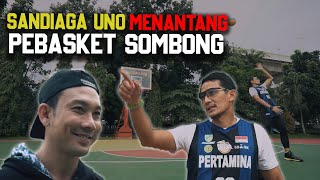 PAMER TRICK SHOT!! SANDIAGA UNO MENANTANG PEBASKET SOMBONG!!