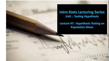 Lecture #7 : Hypothesis Testing -- Population Mean. Part I:  when population SD is known; z-test.