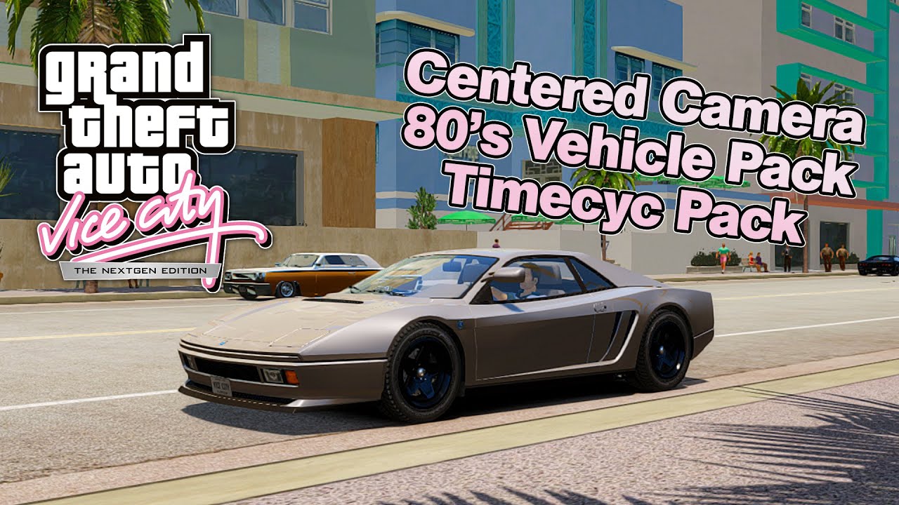 GTA Vice City NextGen: Centered Car Camera, 80's Vehicle Pack and ...