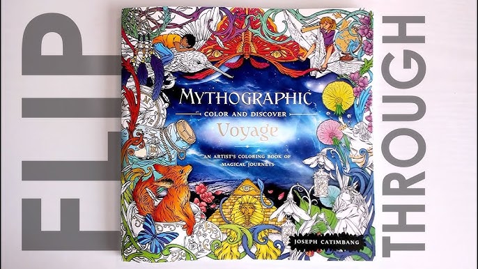 MYTHOGRAPHIC Labyrinth - Joseph Catimbang // Adult Colouring Book Flip  Through 