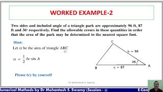 Errors in Numerical Calculation (Part-2)